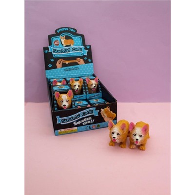 Мялка - антистресс «Corgi», шоубокс 12 шт.
