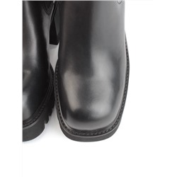01-GZ6115-X81 BLACK Ботильоны демисезонные женские (натуральная кожа, байка)