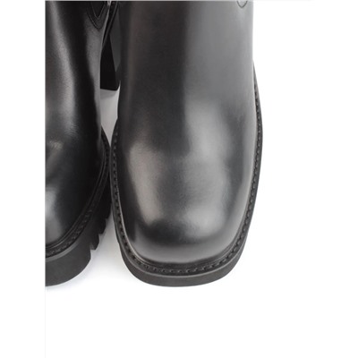 01-GZ6115-X81 BLACK Ботильоны демисезонные женские (натуральная кожа, байка)