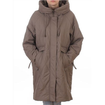 8010 LT. BROWN Куртка демисезонная женская (100 гр. холлофайбер)