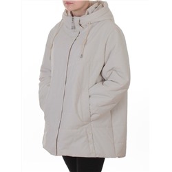 B-552 LT. BEIGE Куртка демисезонная женская (100 гр. холлофайбер)