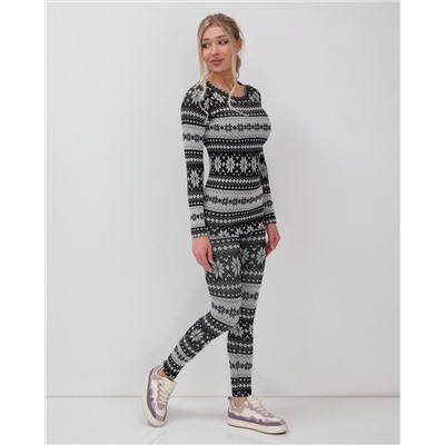 Комплект женского термобелья черного цвета 2520Ch