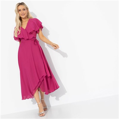 Платье на запах, Счастье влюбленности (фуксия)