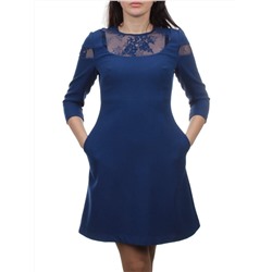 N-1 BLUE Платье женское (60% полиэстер, 35% вискоза, 5% спандекс)