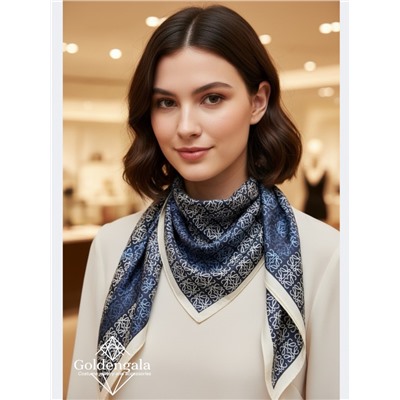 Косынка шелковая с принтом Арт 25183/013