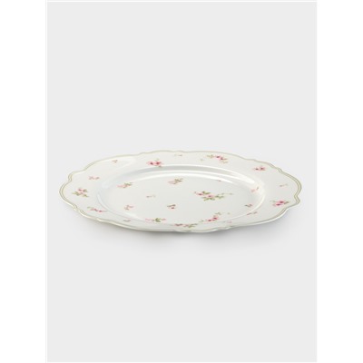Тарелка WY Spring flowers, d=26.5 см, фарфор, белая