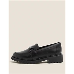 Kids' Leather Slip-on School Shoes (13 Small - 7 Large)