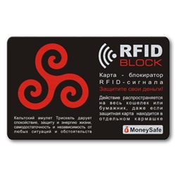 RF009 Защитная RFID-карта Трискель, металл