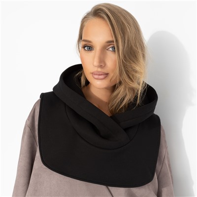 Капор-капюшон из хлопка, Слишком модно не бывает (чёрный)