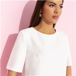 Платье прямого силуэта, Виртуальные будни (white)