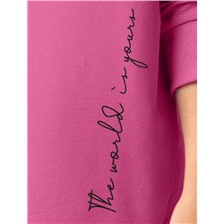 Свитшот из премиального футера с принтом