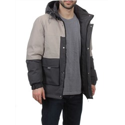 8875 DK. GRAY BEIGE Куртка мужская зимняя облегченная (130 гр. холлофайбер)