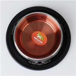 Миска с нескользящим основанием декоративная цветная, 230 мл, черная