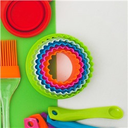 Формы для печенья Доляна «Волна», набор 5 шт., 10×10×3.5 см, пластик, МИКС