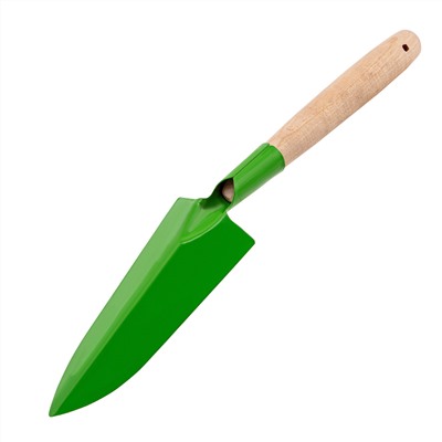 Совок посадочный узкий, 65 х 345 мм, стальной, деревянная рукоятка, Агроном, Сибртех