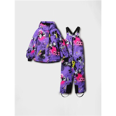 Комплект зимний для девочки: куртка, полукомбинезон