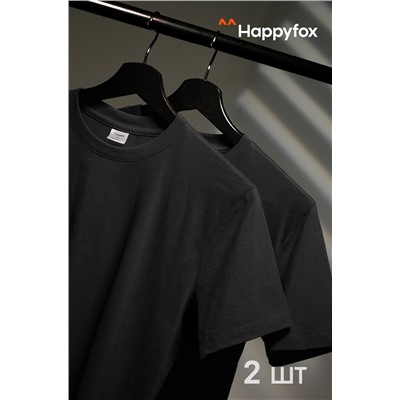 Мужская базовая футболка из хлопка 2 шт. Happyfox