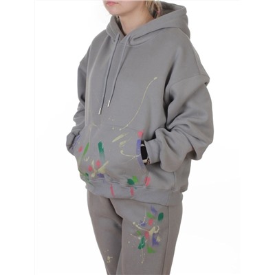 005 GRAY Костюм спортивный зимний женский (95% хлопок, 5% полиэстер)