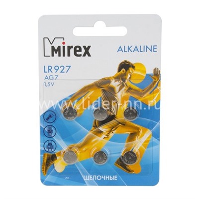Батарейка алкалиновая Mirex AG 7 LR927/6BL