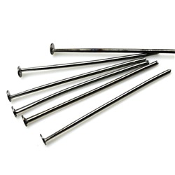 Пины-штифты 28*0,8мм цв.черный никель, упаковка 25пар.