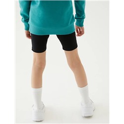2pk Girls' Cotton with Stretch School Shorts (2-16 Yrs)