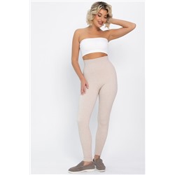 Лосины в рубчик утепленные (бежевые) Б14806-7М