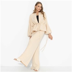 Брючный костюм шикарный, Серьезная леди (2 в 1, пудра)