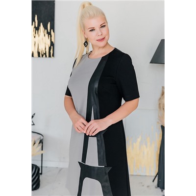 Платье ASV 2444 серо-чёрный