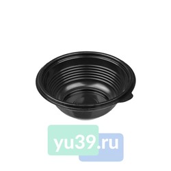 Контейнер суповой 350мл, d=144мм, Н=52мм, цвет чёрный 1/90 (540)