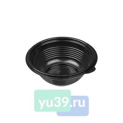 Контейнер суповой 350мл, d=144мм, Н=52мм, цвет чёрный 1/90 (540)