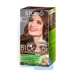 Крем-краска для волос STUDIO BIOcolor 5.0, Русый, 50/50/15 мл.