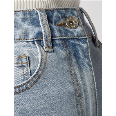 Джинсы-трубы из эластичного денима