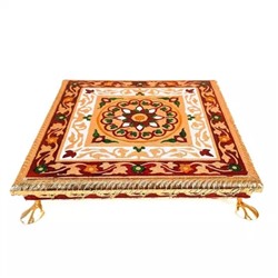 Минакари Чоуки для Пуджи, Minakari Pooja Chowki (10 Inch), произв. Apka Mart
