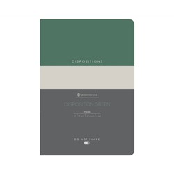Тетрадь 40л., А5, клетка на сшивке Greenwich Line "Disposition. Green", матовая ламинация, тиснение фольгой, тон. блок 80г/м2