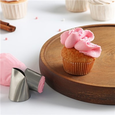 Насадка кондитерская KONFINETTA «Лепесток розы», d=2.5 см, выход d=1.5 см, нержавеющая сталь