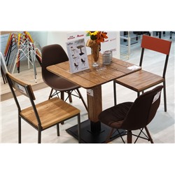 Деревянный стул SHT-S90
                        прозрачный лак / т.серый ral7022