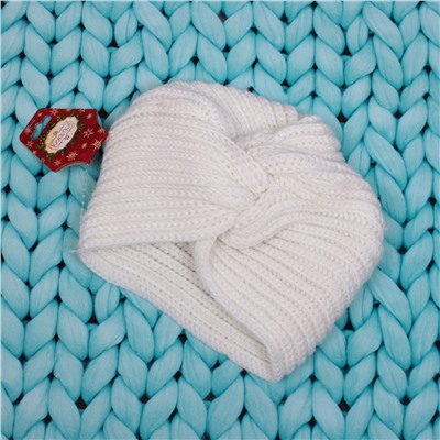 Повязка на голову теплая "Winter Turban", микс 6 цветов, 22*19см (Подвес Кокетка - Зима)