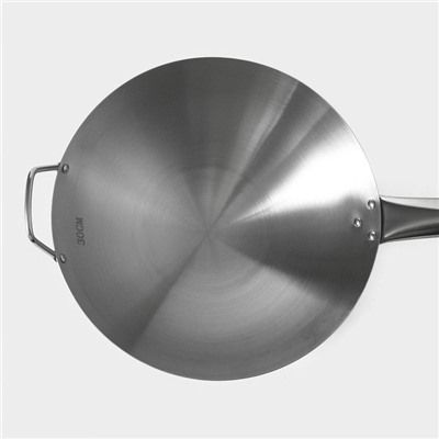 Сковорода-Wok Hanna Knövell Chief, d=30 см, с ручкой, нержавеющая сталь