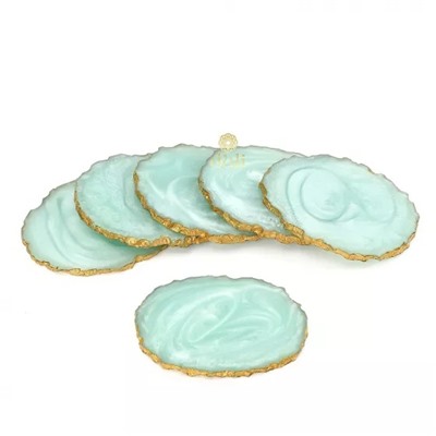 Набор подставок для кружек (6 шт), Tea Coasters Set of 6 (10 х 10 cm, Blue Moroccan), произв. Duli