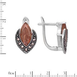 Серьги 'Тиара' с султанитом и марказитами ТАСН.291СТN