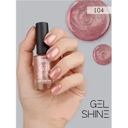 LuxVisage Лак для ногтей GEL SHINE тон 104 бежевый с розовым перламутром 9мл