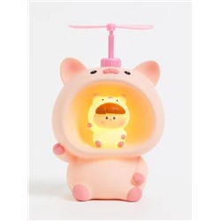 Kопилка - ночник «Baby pig fan», pink (13,5 см), пластик