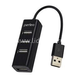 Разветвитель на 4 порта (USB hub) PF-HYD-6010H Perfeo белый