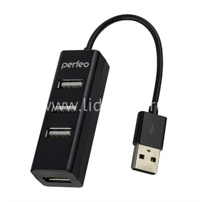 Разветвитель на 4 порта (USB hub) PF-HYD-6010H Perfeo белый