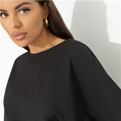 Платье из костюмной ткани, Ты входишь–мода замирает (черное)