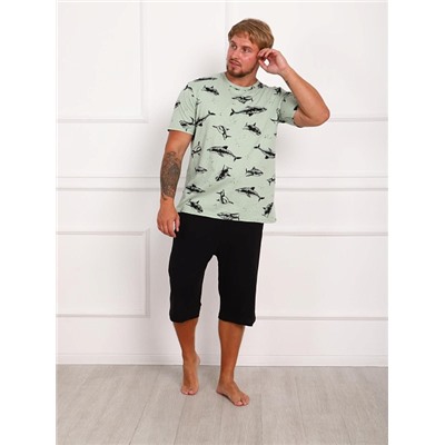 Пижама мужская Рипстер / зеленый