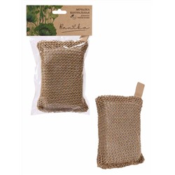 Мочалка "Брикет", джут, 16х11х4см