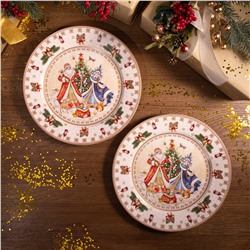 НАБОР ТАРЕЛОК ОБЕДЕННЫХ LEFARD "ДЕД МОРОЗ И СНЕГУРОЧКА"  2 ШТ. 27 СМ (КОР=9НАБ.)