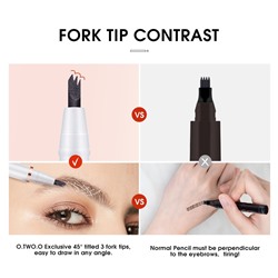 Маркер для бровей O.TWO.O Triple Brow Pen Dark Brown № 3 ml