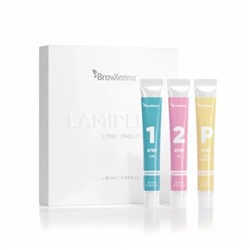 Набор для экспресс-ламинирования бровей и ресниц (3 x 10 мл), LamiPlex Express Treatment for Brows and Lashes Set, произв. BrowXenna